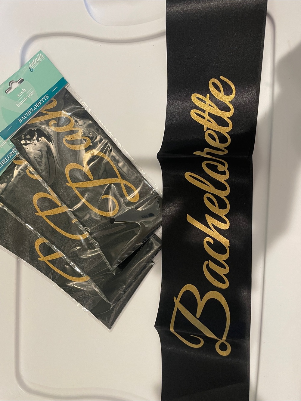 Bachelorette Party Black and Gold Sashes (4)